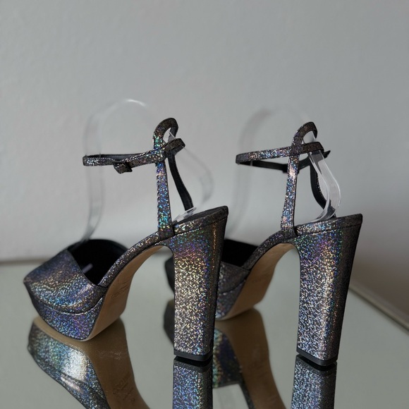 New JIMMY CHOO Sacaria Glitter Platform Sandal $925 40 - Picture 6 of 13